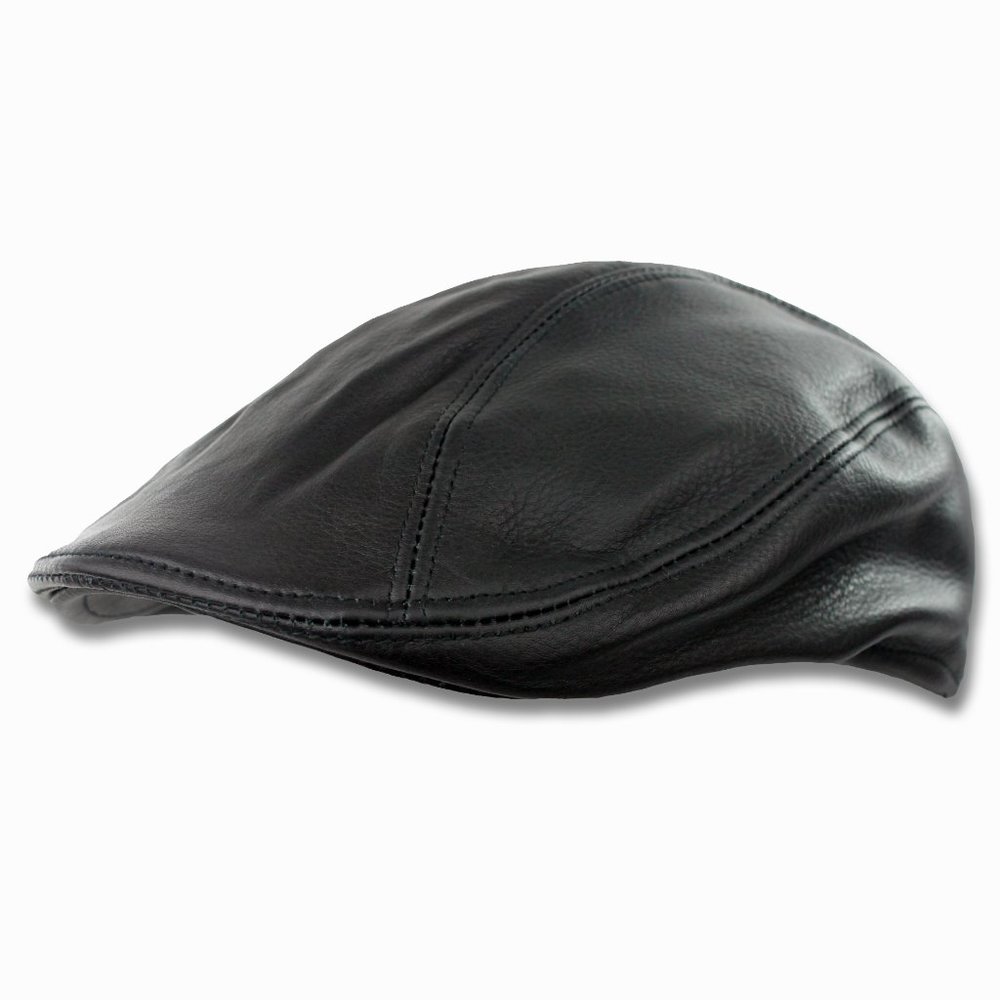Oiled Leather Flat Cap Newsboy Hat Ivy Driving Golf Gatsby Steampunk